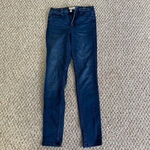 Garage dark blue skinny jeans